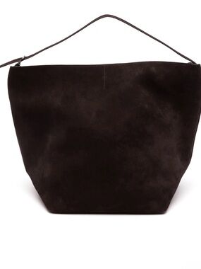 Toteme Black Belted Suede Tote Bag NWT